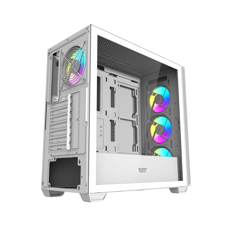 Darkflash DS900WS kompiuterio korpusas (White) + 4 ARGB ventiliatoriai - Image 2