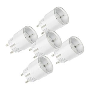 Set of 5 Shelly Plug S MTR Gen3 12A smart outlets (white)