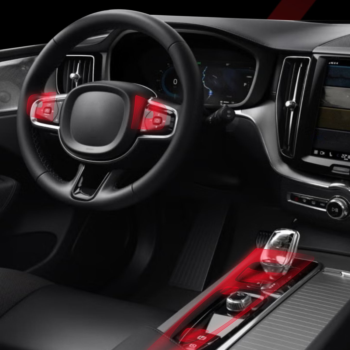 5in1 Grizz apsauginė interjero plėvelė Volkswagen VW Amarok (2023-2025) nuo pirštų atspaudų PianoSkin - Image 2