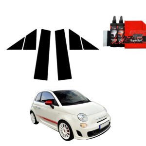 6in1 Black film for pillars for Abarth 500 (2016-2023)