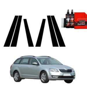6in1 Black film for pillars for Skoda Octavia 3 Kombi 5D (2017-2020)