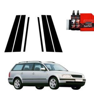6in1 Black film for pillars for Volkswagen Passat B5 Variant (1996-2000)