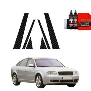 6in1 Carbon film for pillars for Audi A6 C5 Sedan (1997-2004)