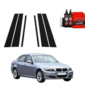 6in1 Carbon film for pillars for BMW 3 E90 Sedan Pre-LCI (2004-2008)
