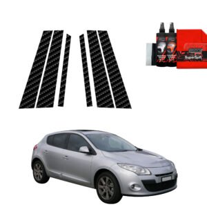 6in1 Carbon film for pillars for Renault Megane 3 Kombi 5D (2008-2012)