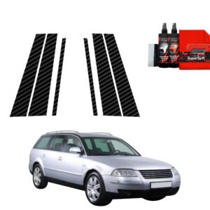 6in1 Carbon film for pillars for Volkswagen Passat B5 Variant Facelifting (2000-2005)