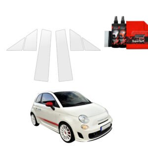 6in1 Protective film for pillars for Abarth 500 (2016-2023)