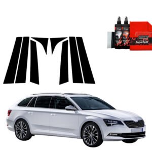 8in1 Black film for pillars for Skoda Superb 3 Combi (2015-2019)