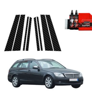8in1 Carbon film for pillars for Mercedes Benz C Klasa S204 Kombi (2007-2011)