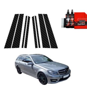 8in1 Carbon film for pillars for Mercedes Benz C Klasa S204 Kombi Facelifting (2011-2014)