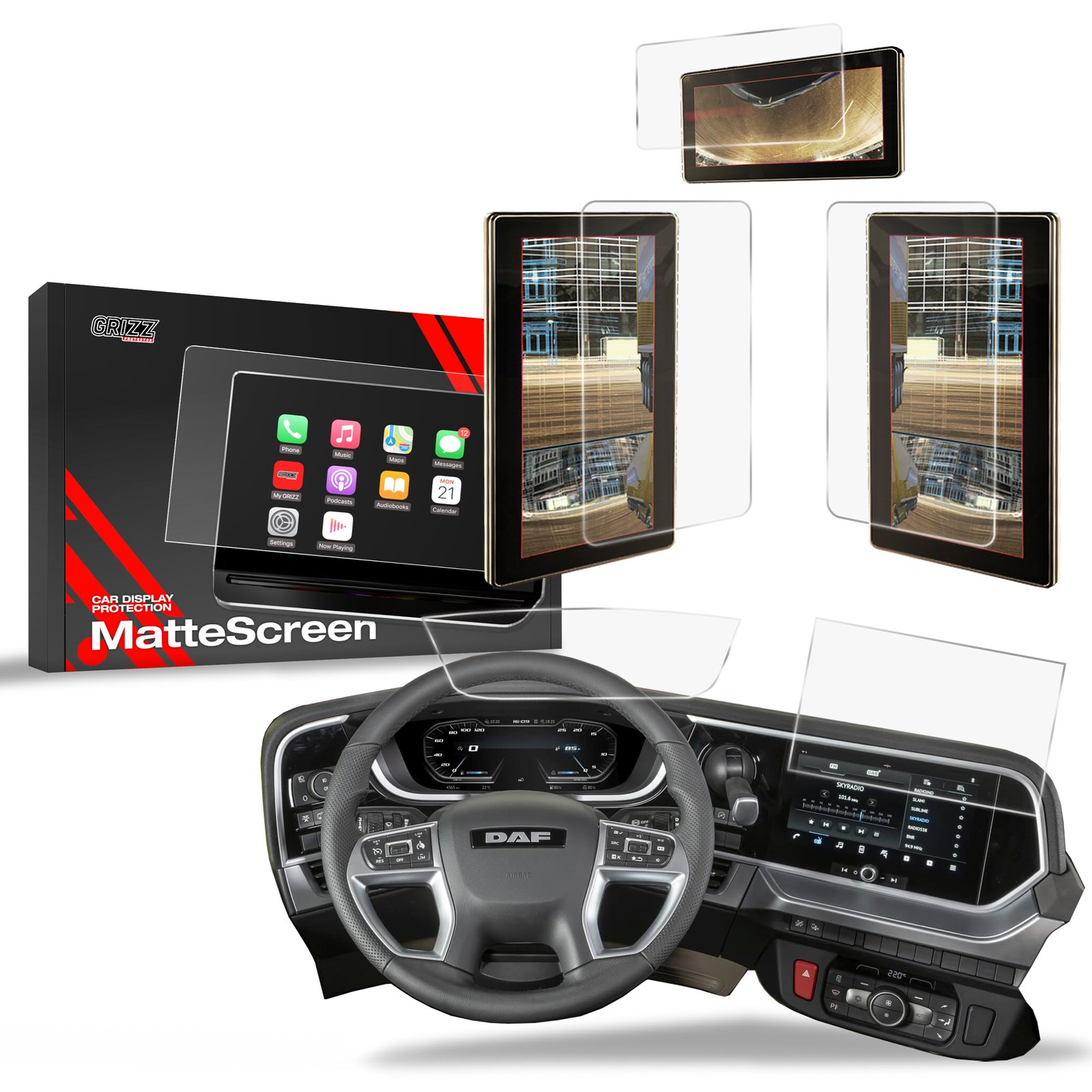 Anti-fingerprint screen film DAF XG NGD Matte Grizz 5in1