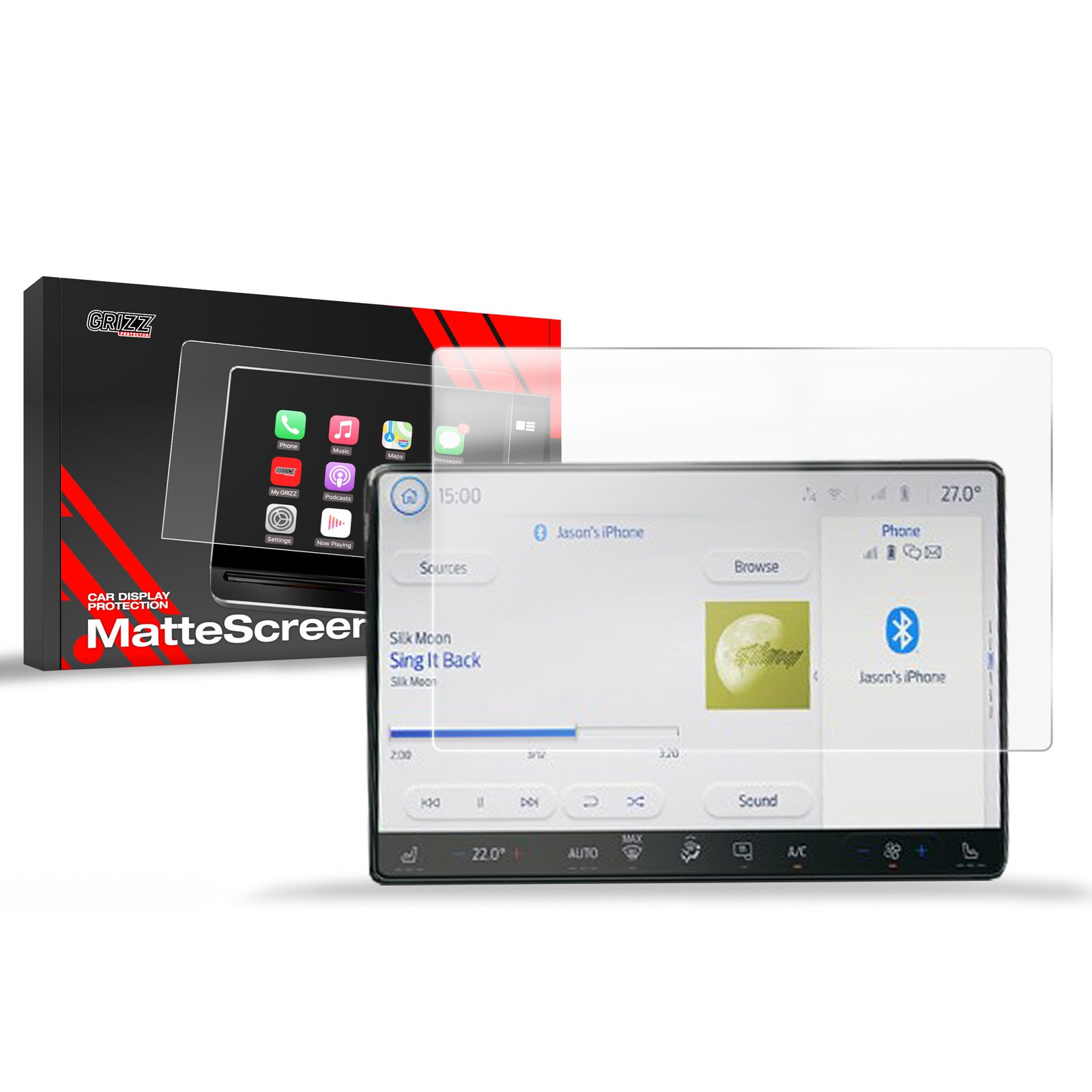 Apsauginė nuo pirštų atspaudų plėvelė ekranui Ford Transit 12” (2024-2025) Matinė Grizz - Image 8