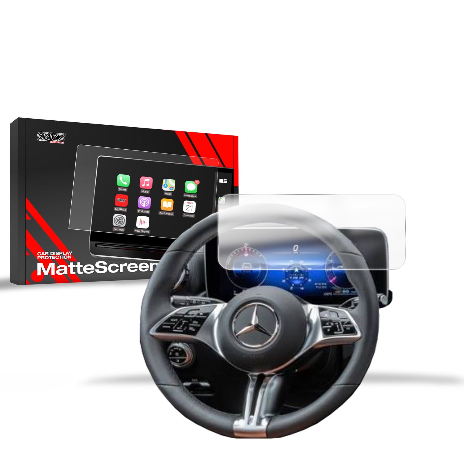 Anti-fingerprint screen film Mercedes GLC X254 VC (2022-2025) Matte Grizz