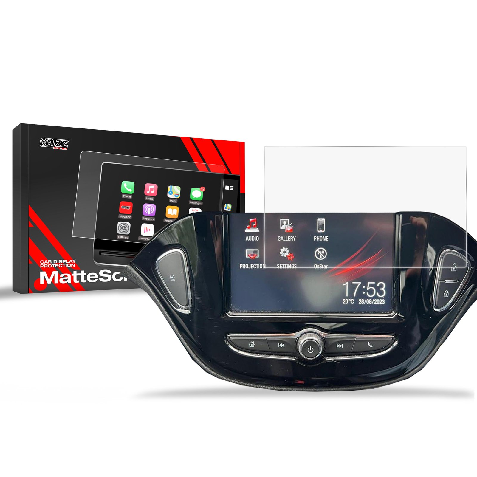 Anti-fingerprint screen film Opel Adam 7" (2012-2019) Matte Grizz