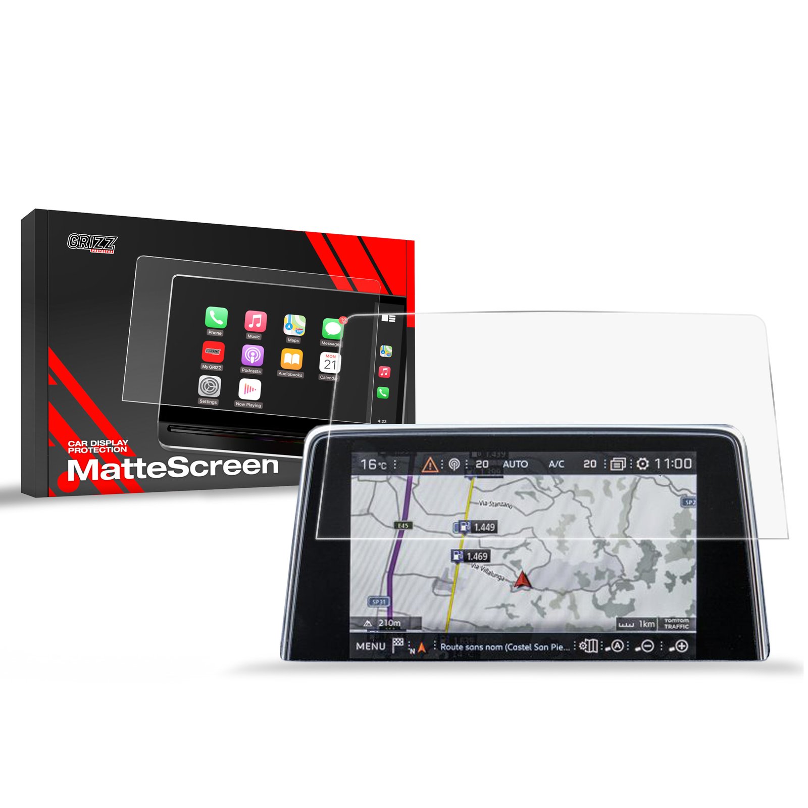 Anti-fingerprint screen film Peugeot 3008 GT 2 (2016-2020) Matte Grizz