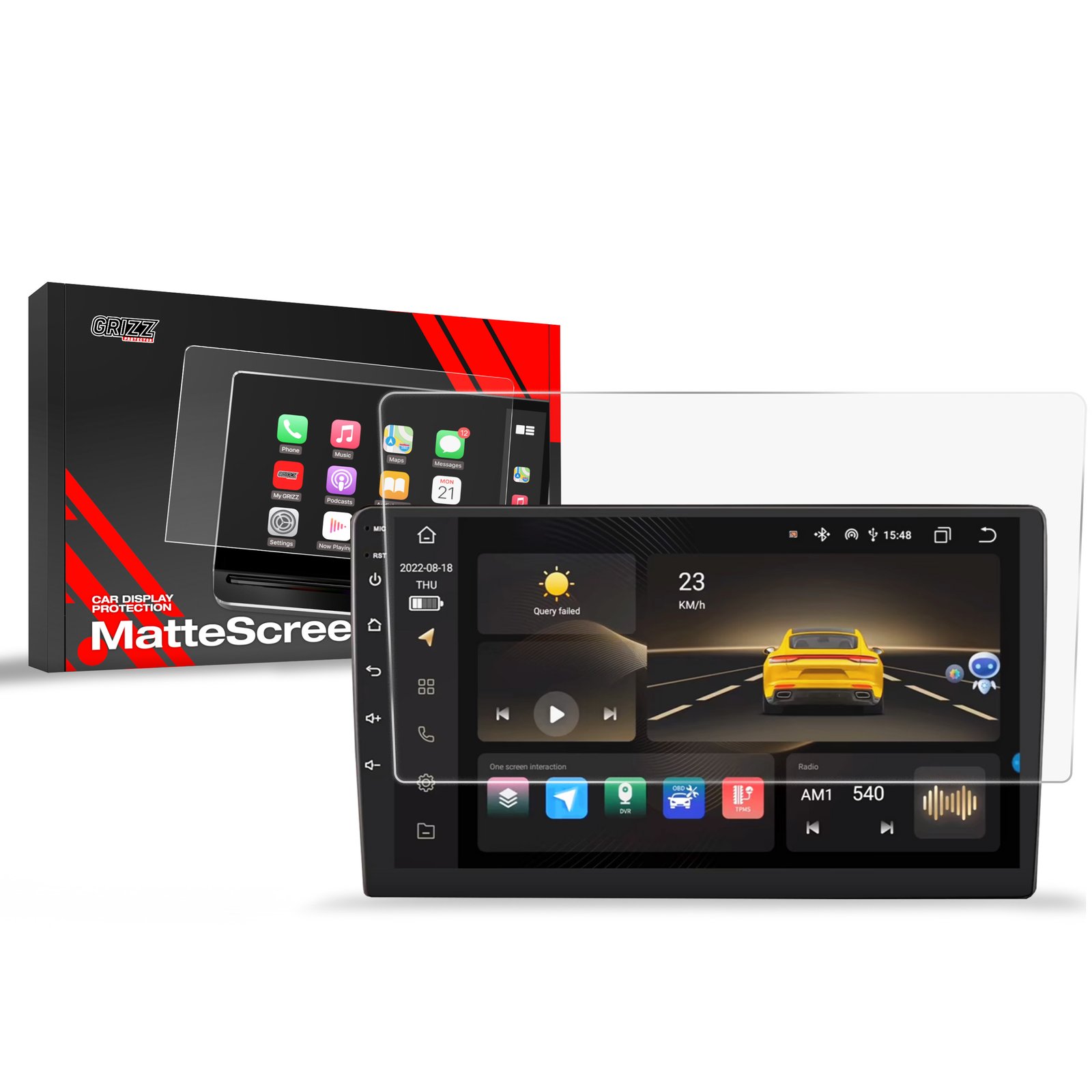Anti-fingerprint screen film Radio Android 10" Matte Grizz