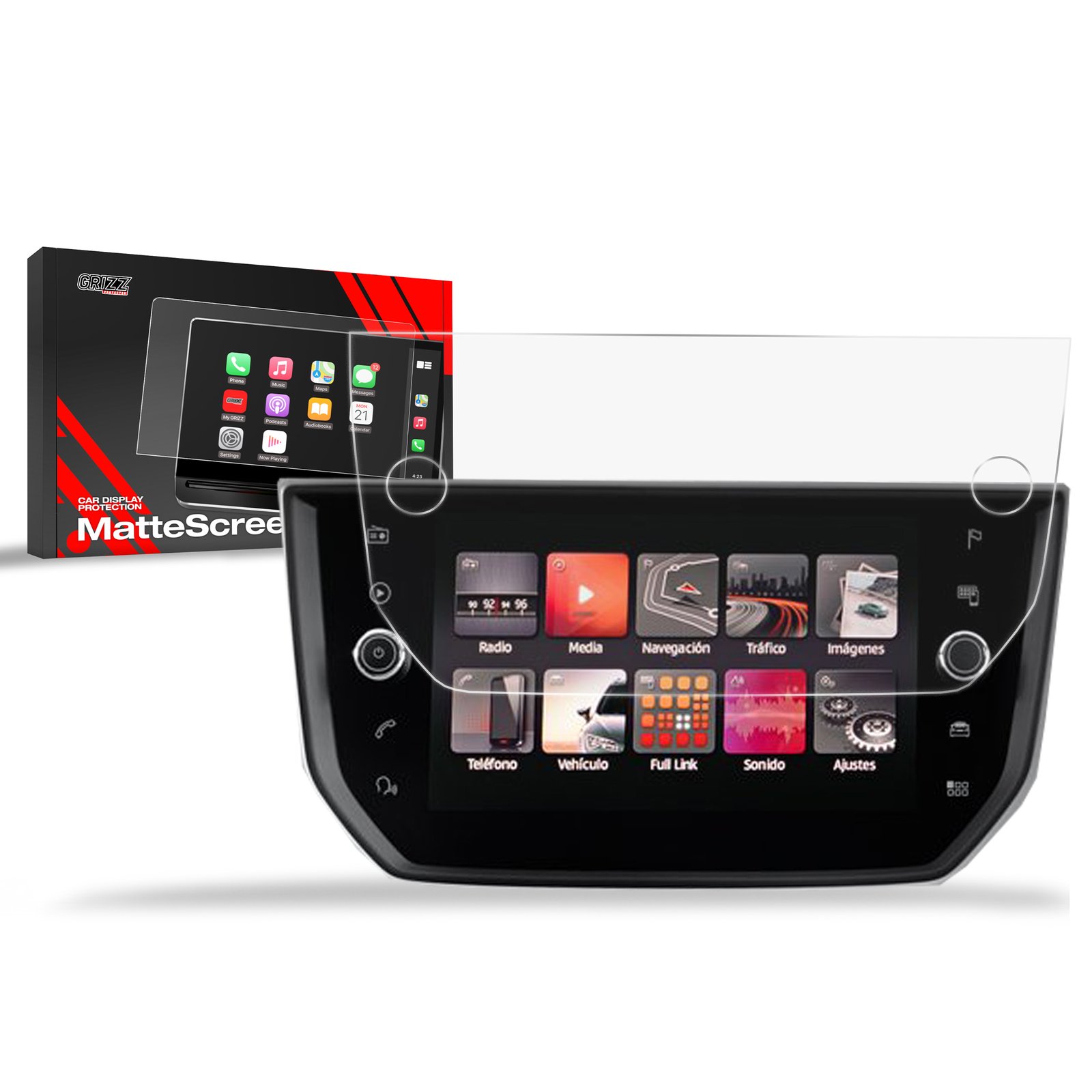 Anti-fingerprint screen film Seat Arona 8" (2017-2020) Matte Grizz