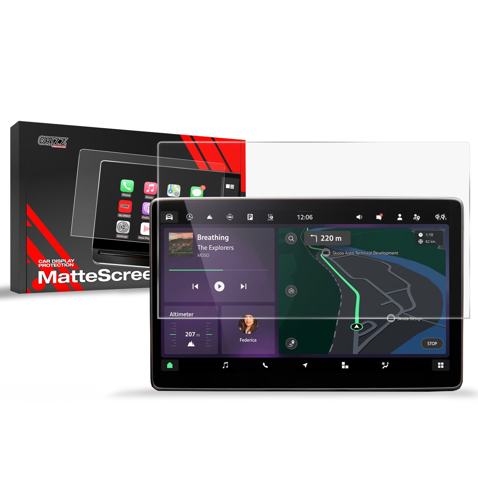 Plėvelė nuo pirštų atspaudų Skoda Kodiaq 2 13” (2024-2025) matinė Grizz - Image 8