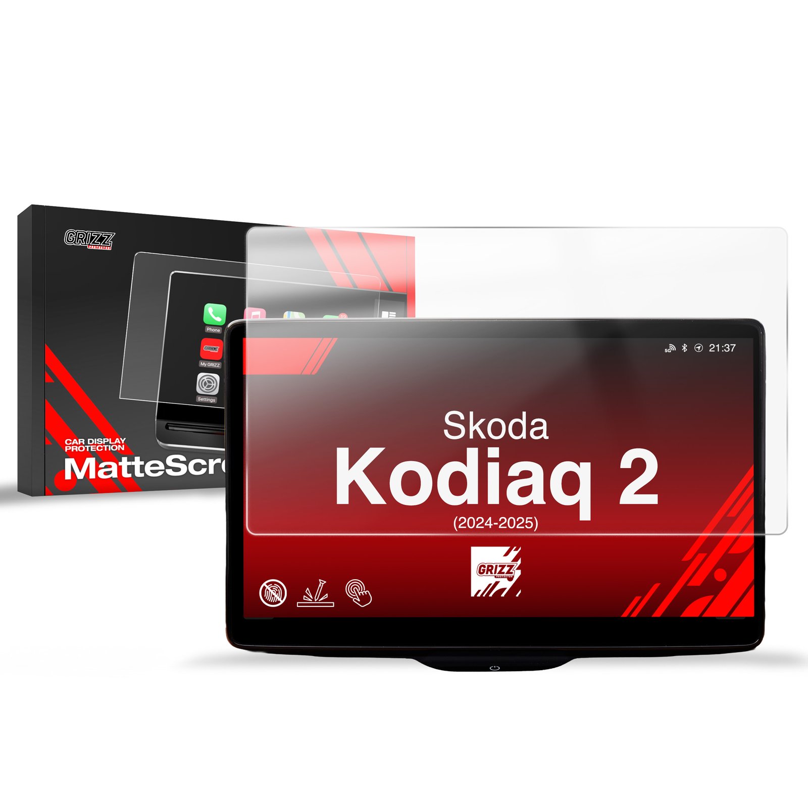 Anti-fingerprint screen film Skoda Kodiaq 2 13" (2024-2025) Matte Grizz