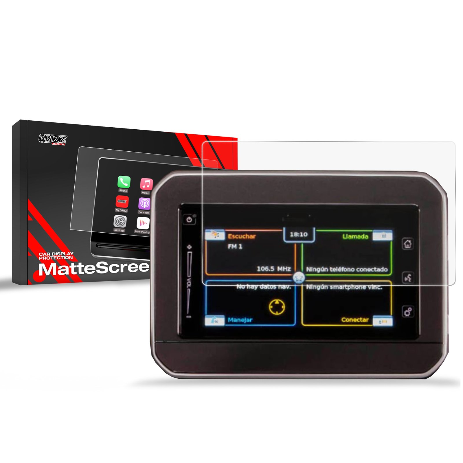 Anti-fingerprint screen film Suzuki Vitara 7" (2017-2024) Matte Grizz