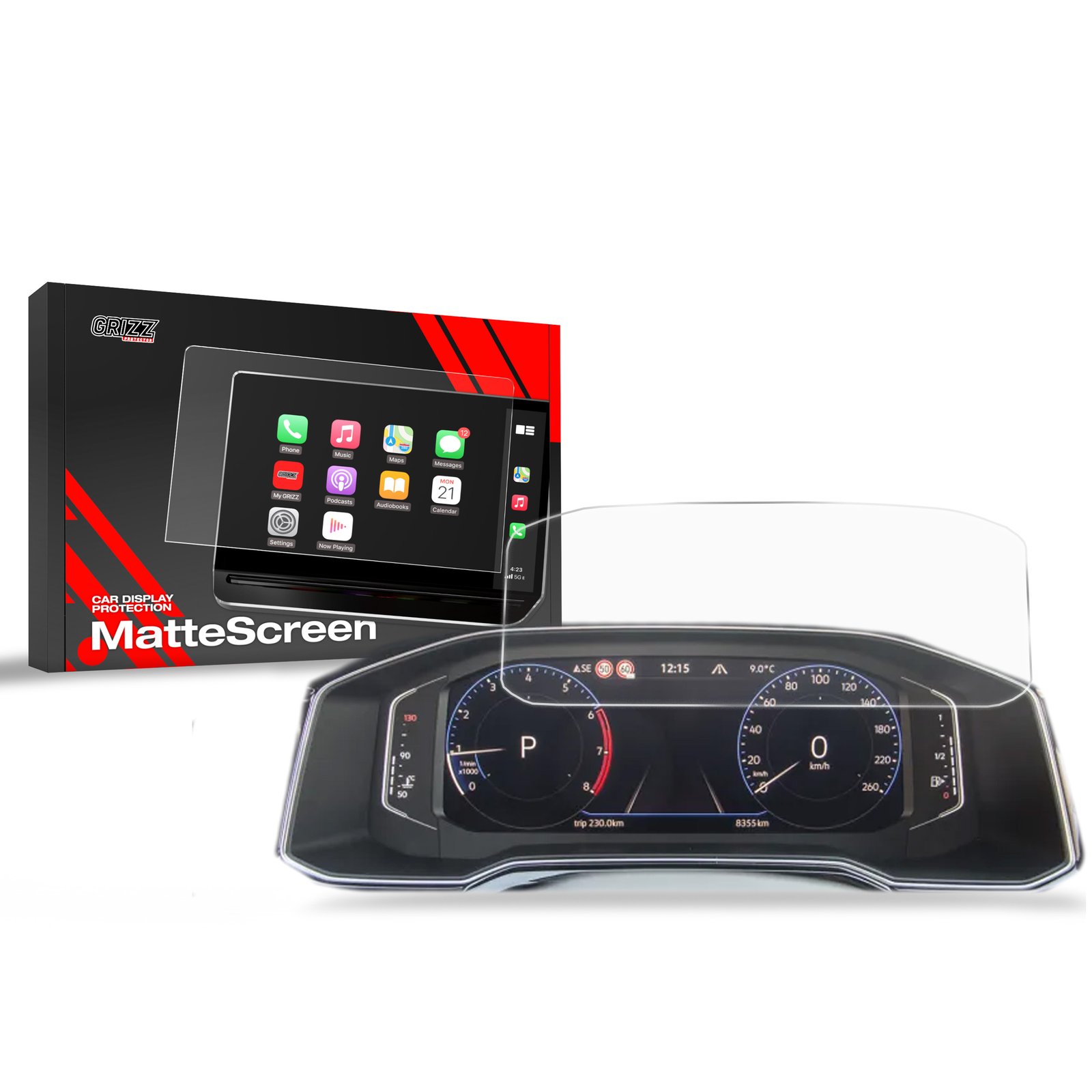 Anti-fingerprint screen film Volkswagen VW Passat B8 Virtual Cockpit Pro 10