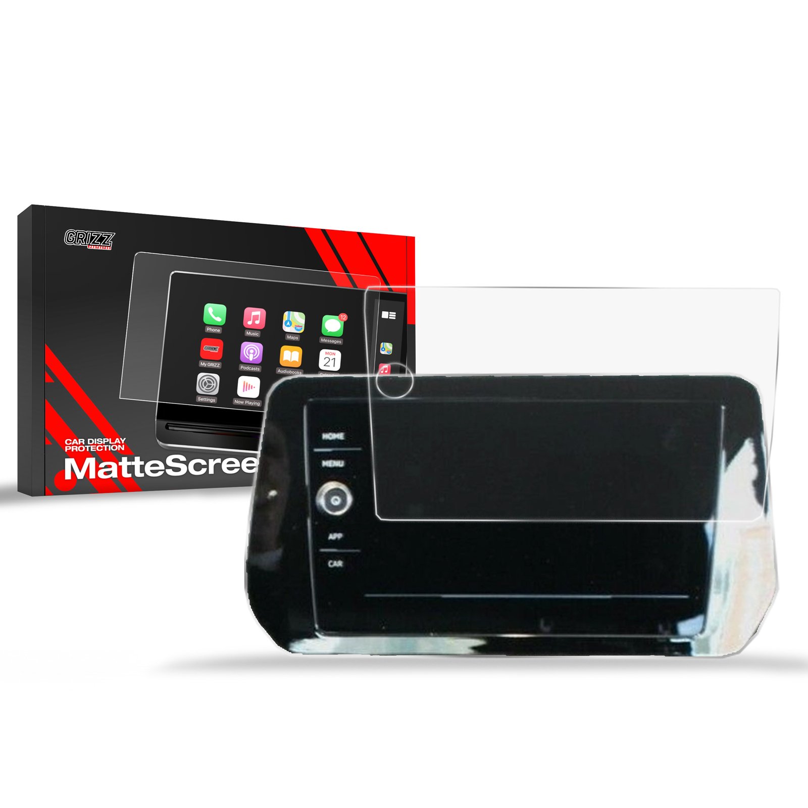 Anti-fingerprint screen film Volkswagen VW T-Cross 8" (2024-2025) Matte Grizz