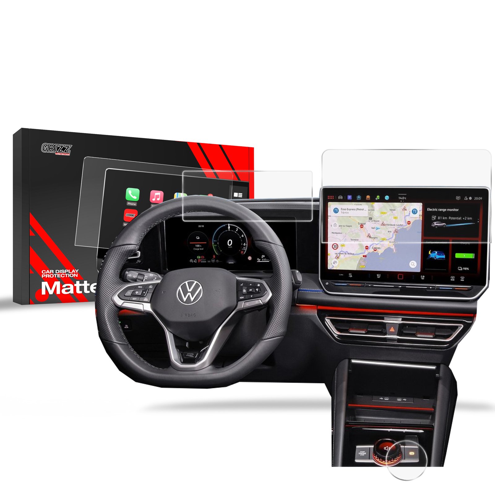 Anti-fingerprint screen film Volkswagen VW Tiguan 3 12