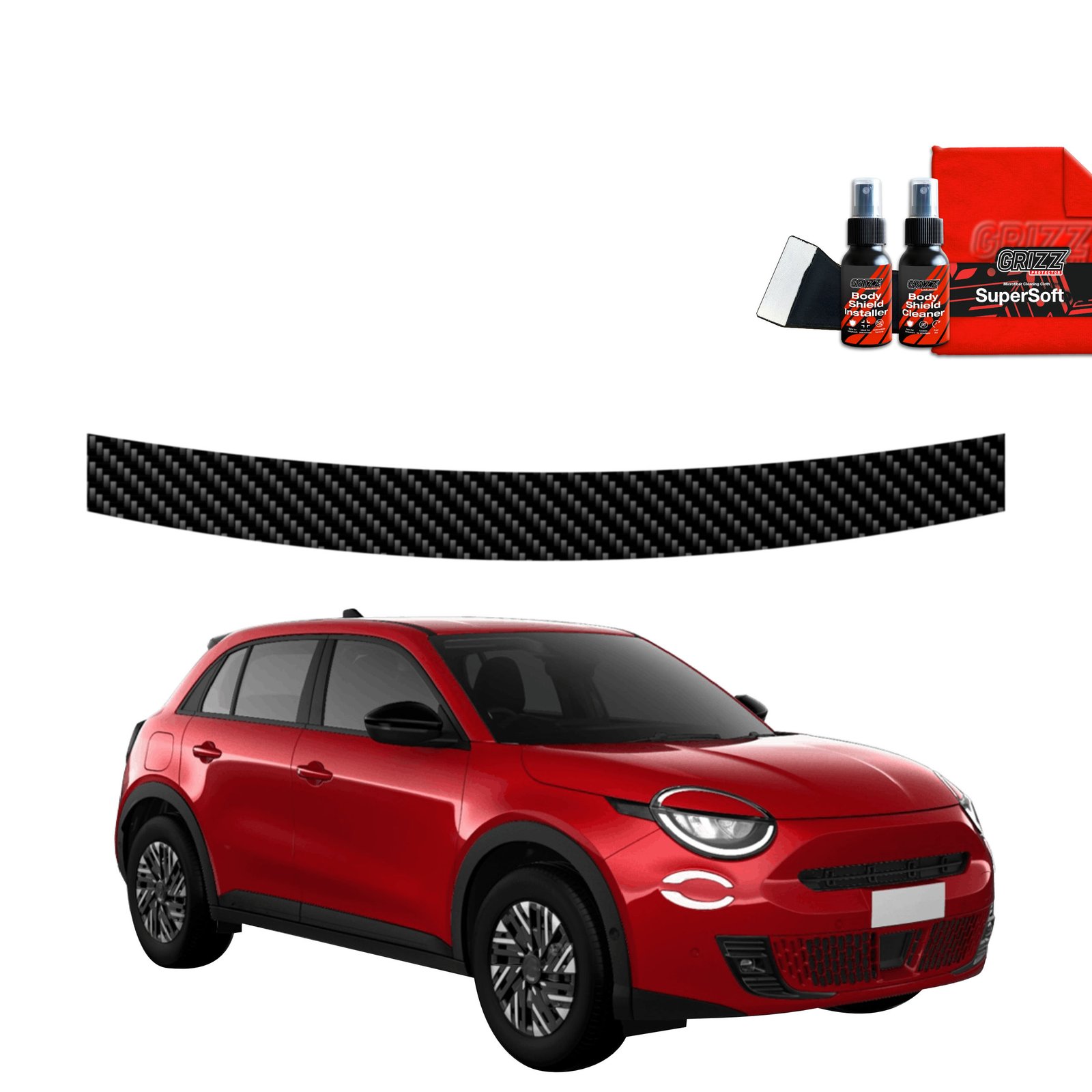 Carbon film for trunk threshold for Fiat 600 (2023-2025)
