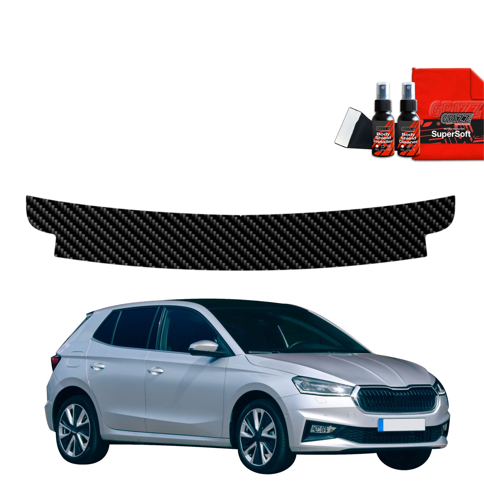 Carbon film for trunk threshold for Skoda Fabia (2019-2025)