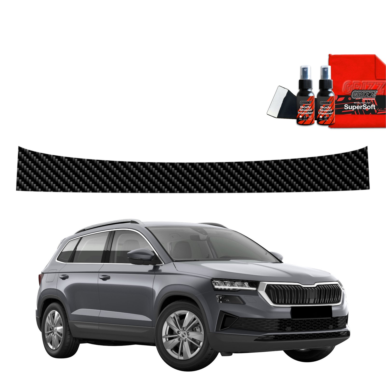 Carbon film for trunk threshold for Skoda Karoq (2022-2025)