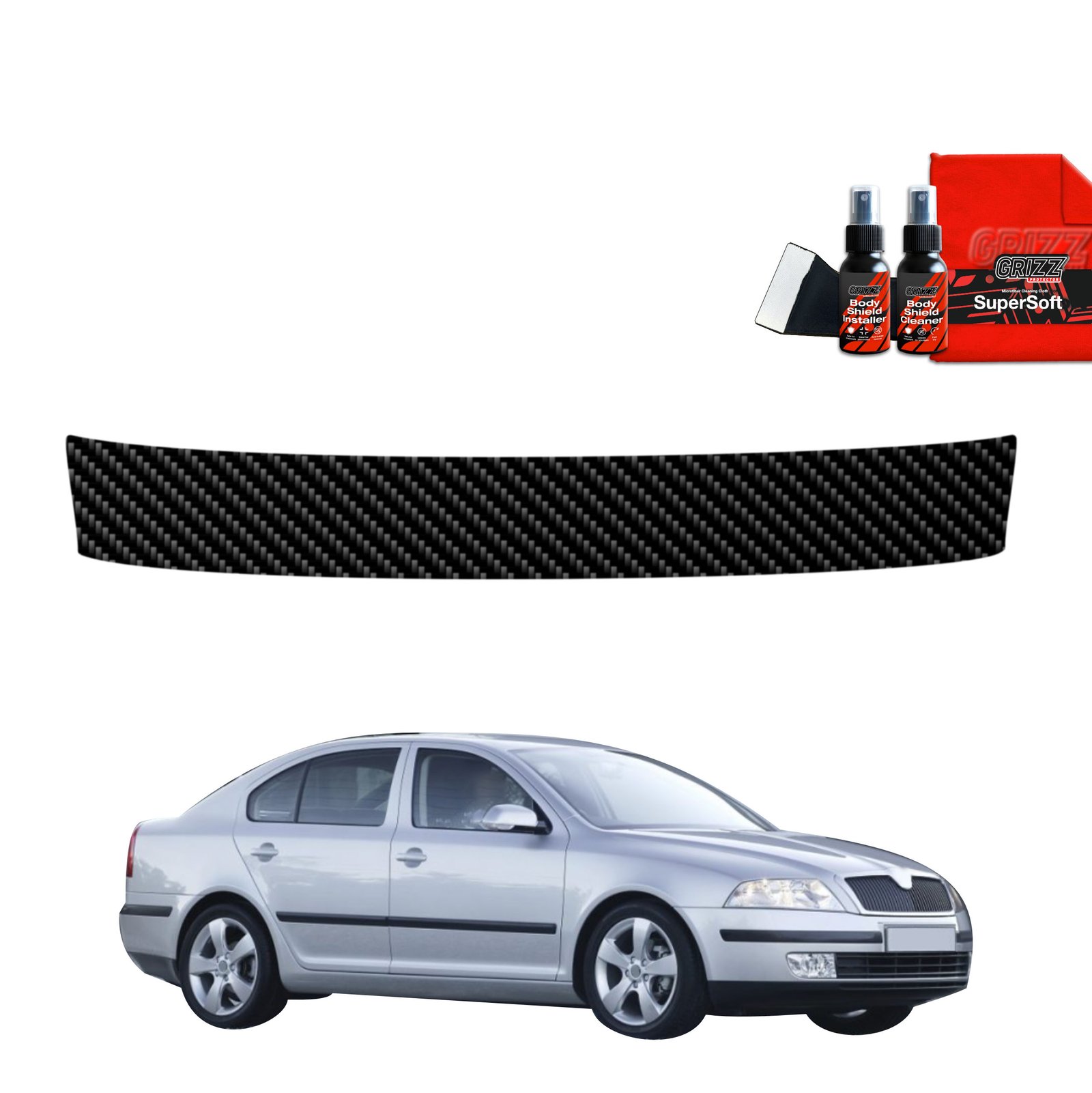 Carbon film for trunk threshold for Skoda Octavia 2 (2004-2008)