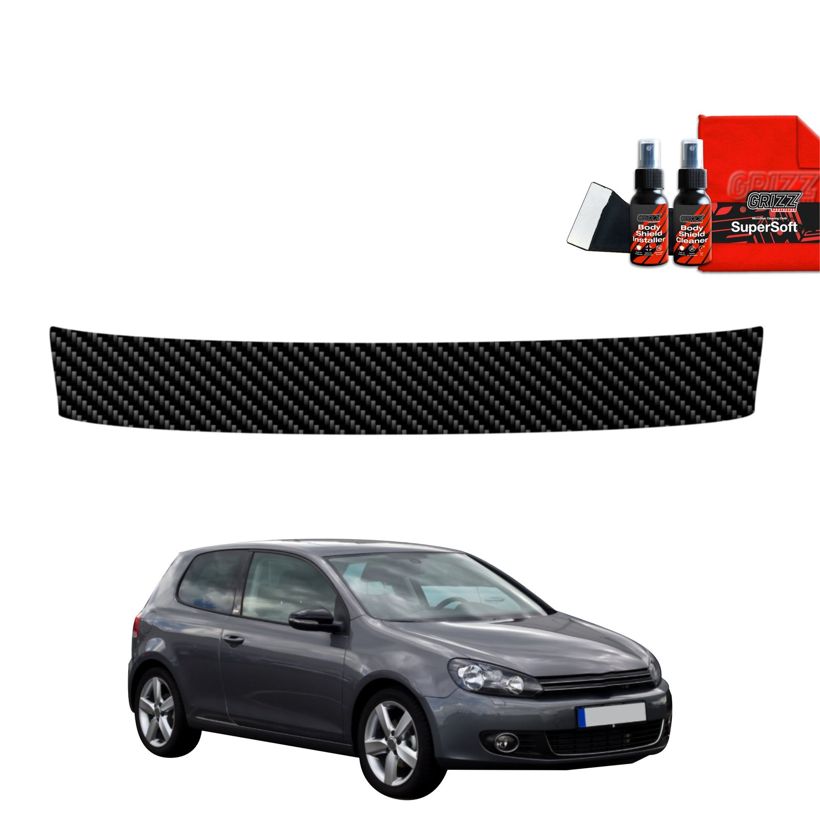 Carbon film for trunk threshold for Volkswagen Golf 6 Hatchback 3D (2008-2012)