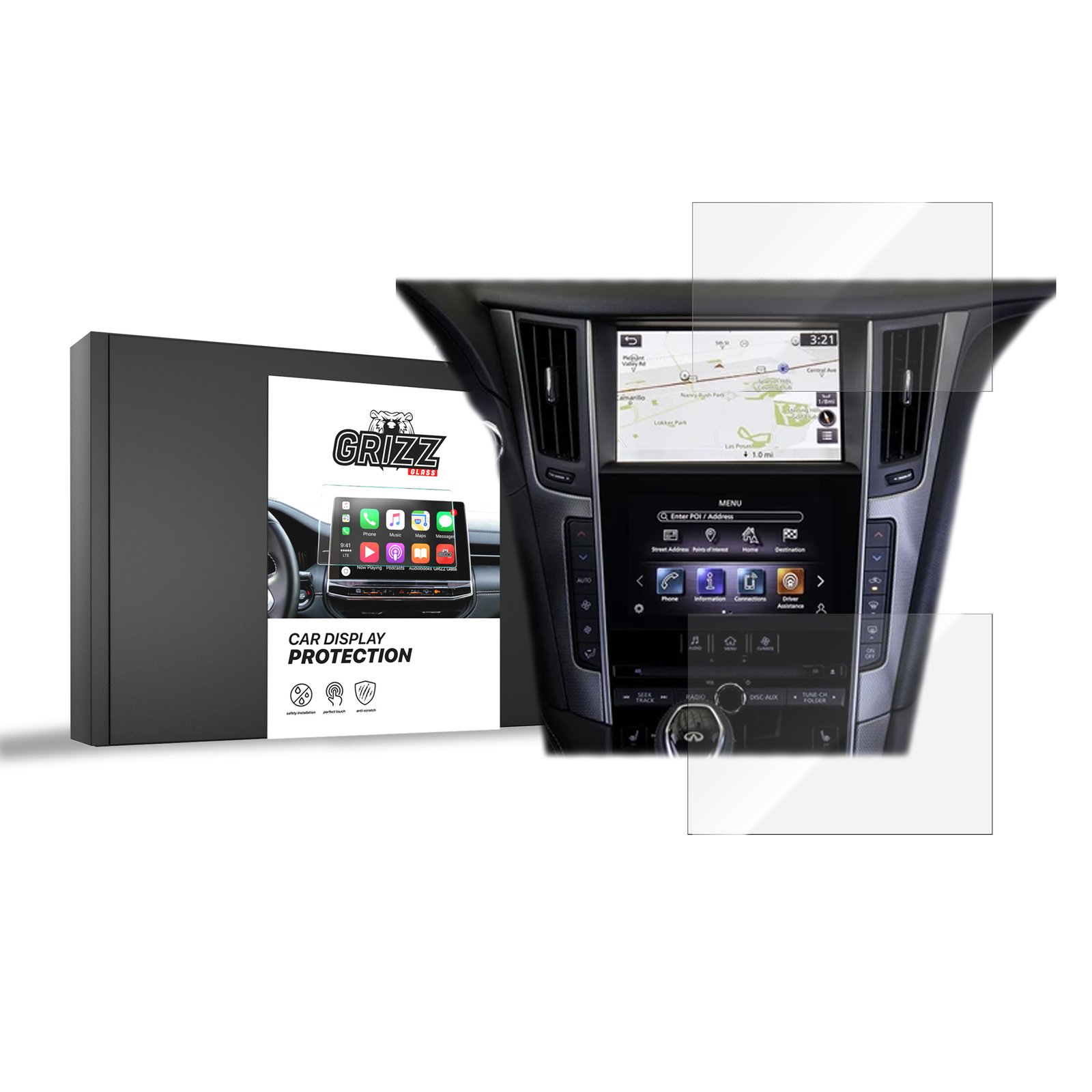 Ceramic screen film Infiniti Q60 (2017-2020) Grizz 2in1