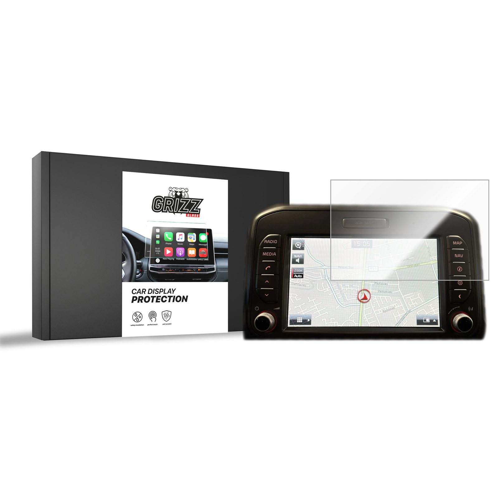 Ceramic screen film Kia Rio 3 7" (2011-2017) Grizz