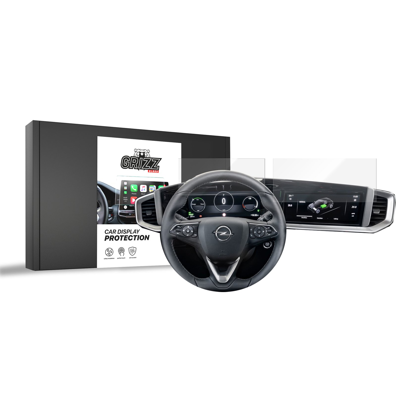 Ceramic screen film Opel Grandland 10" (2021-2024) Grizz 2in1