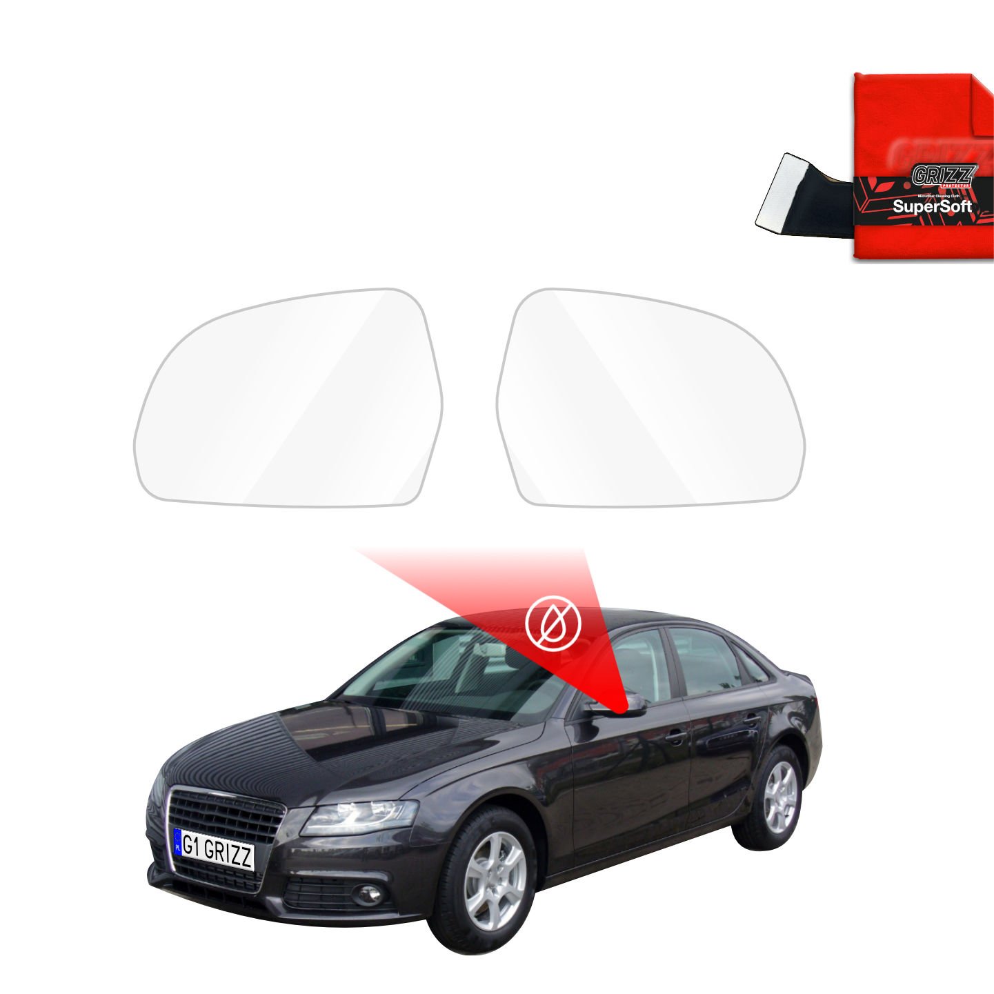 Rainproof film for mirrors for Audi A4 B8 Sedan (2007-2011)