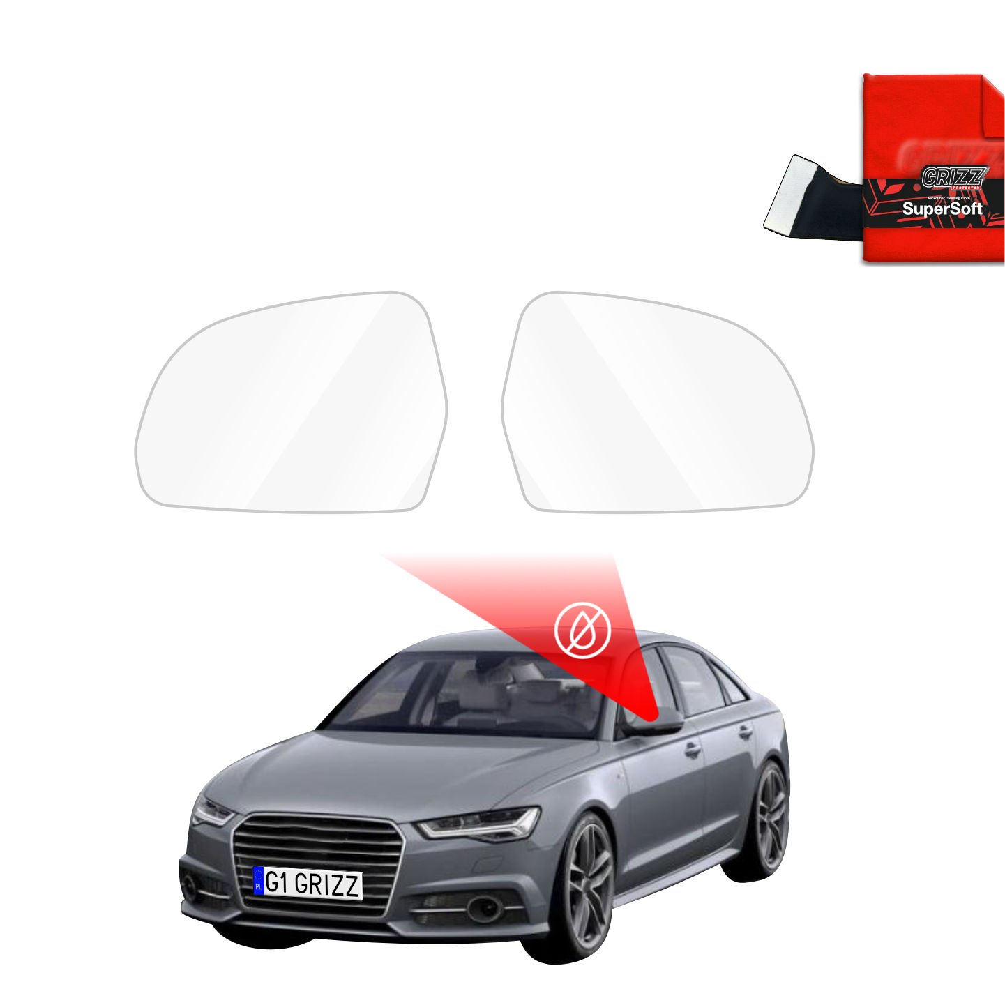 Rainproof film for mirrors for Audi A6 C7 Sedan (2011-2014)
