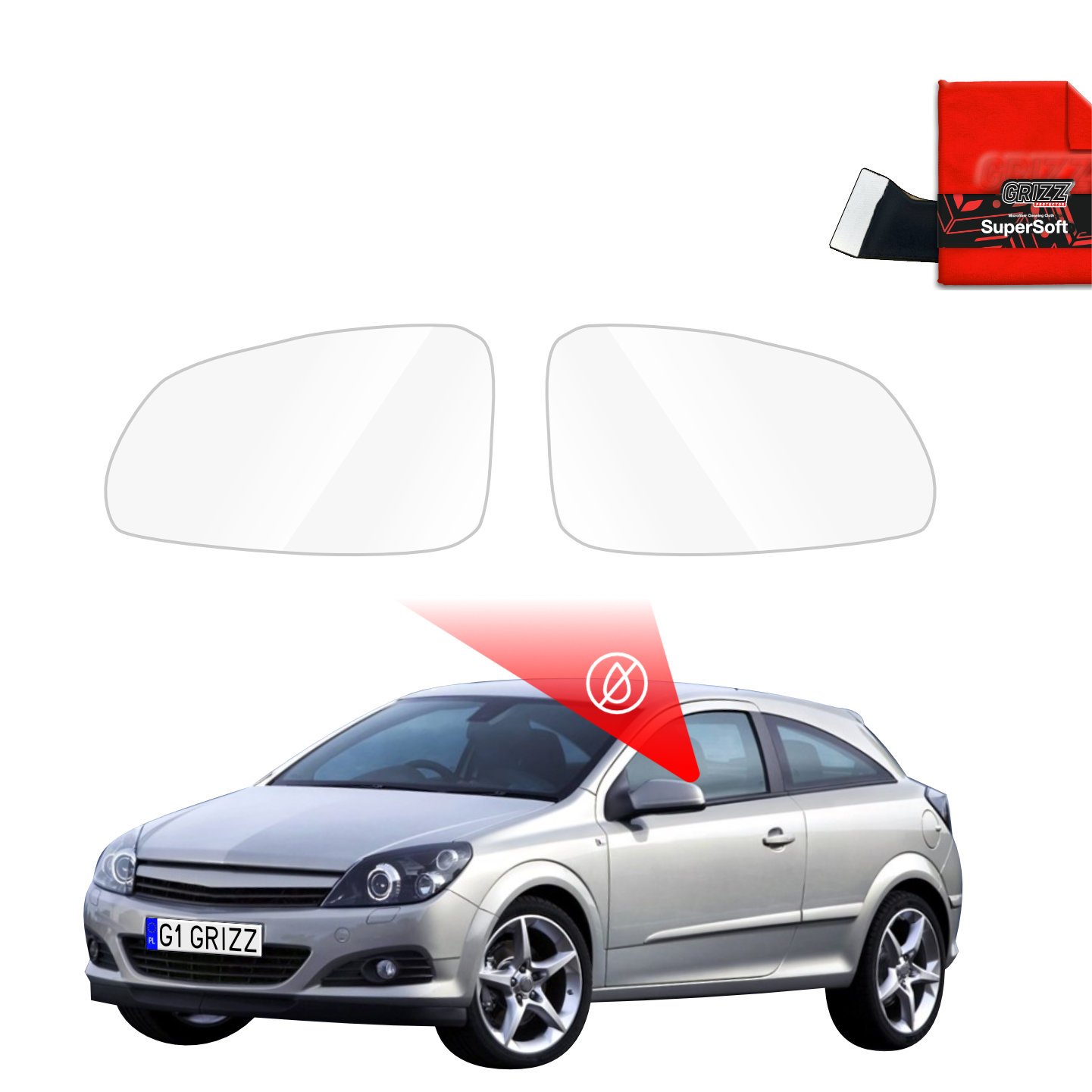 Rainproof film for mirrors for Opel Astra H Hatchback 3D (2004-2010)