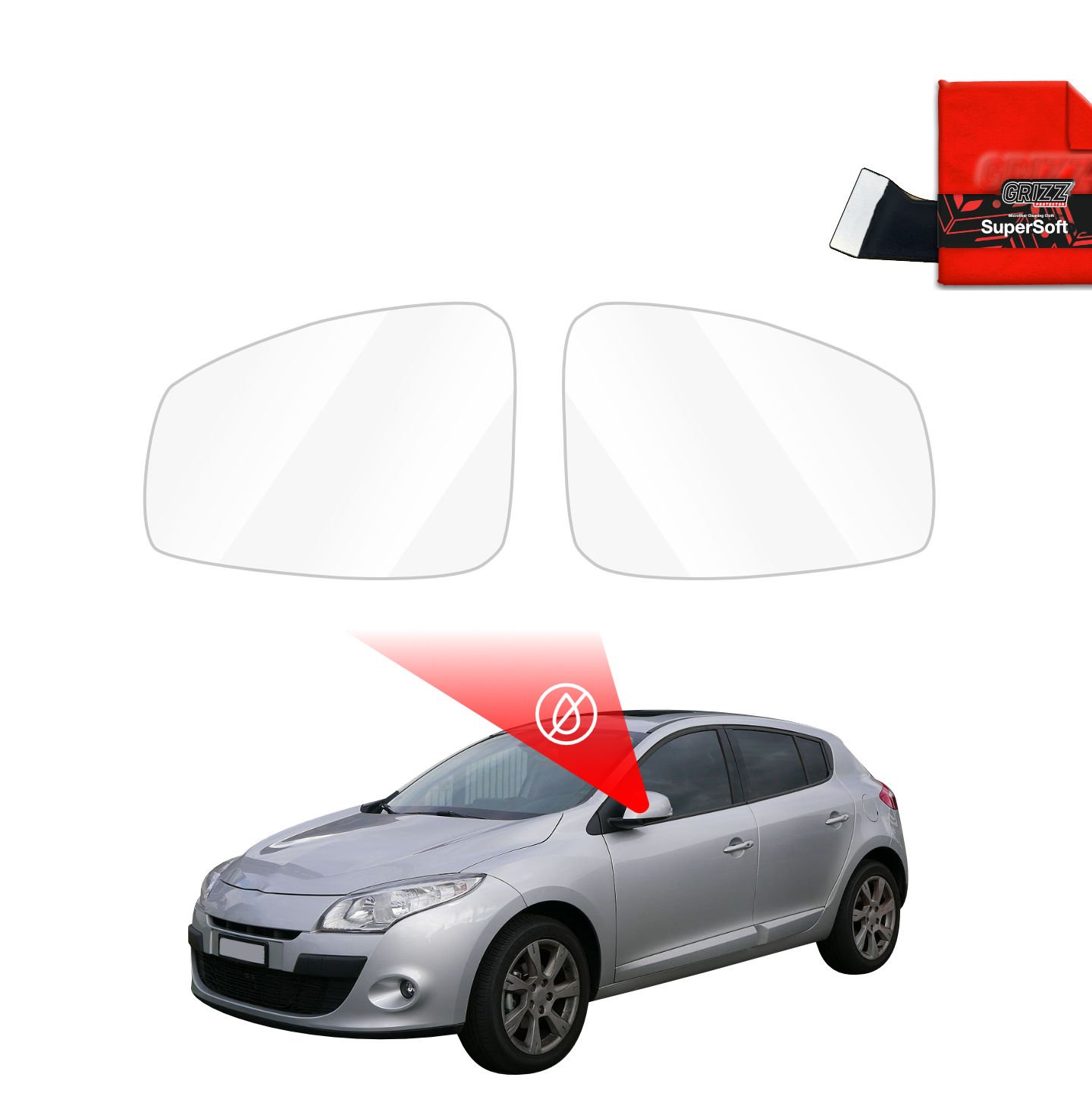 Rainproof film for mirrors for Renault Megane 3 Kombi 5D (2008-2012)