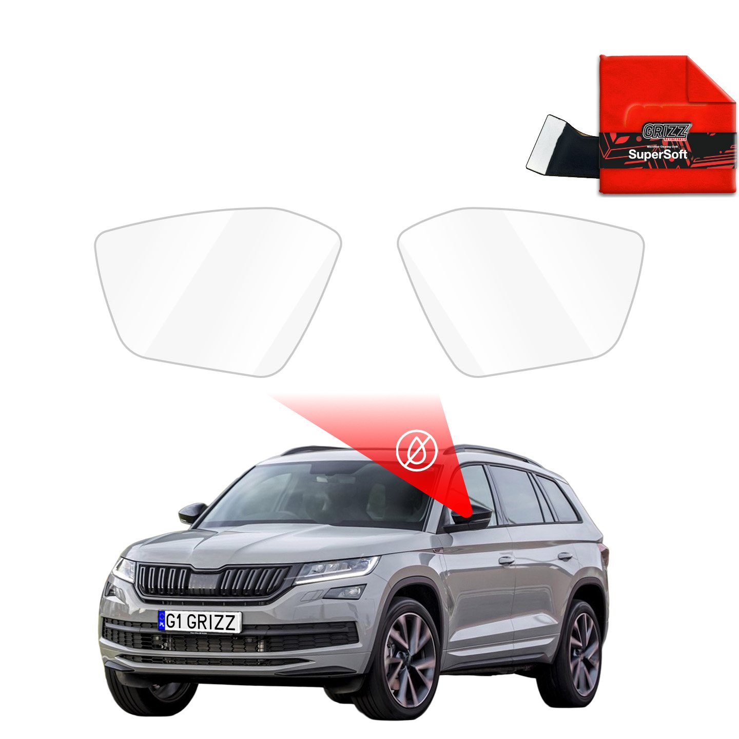 Rainproof film for mirrors for Skoda Kodiaq (2016-2021)