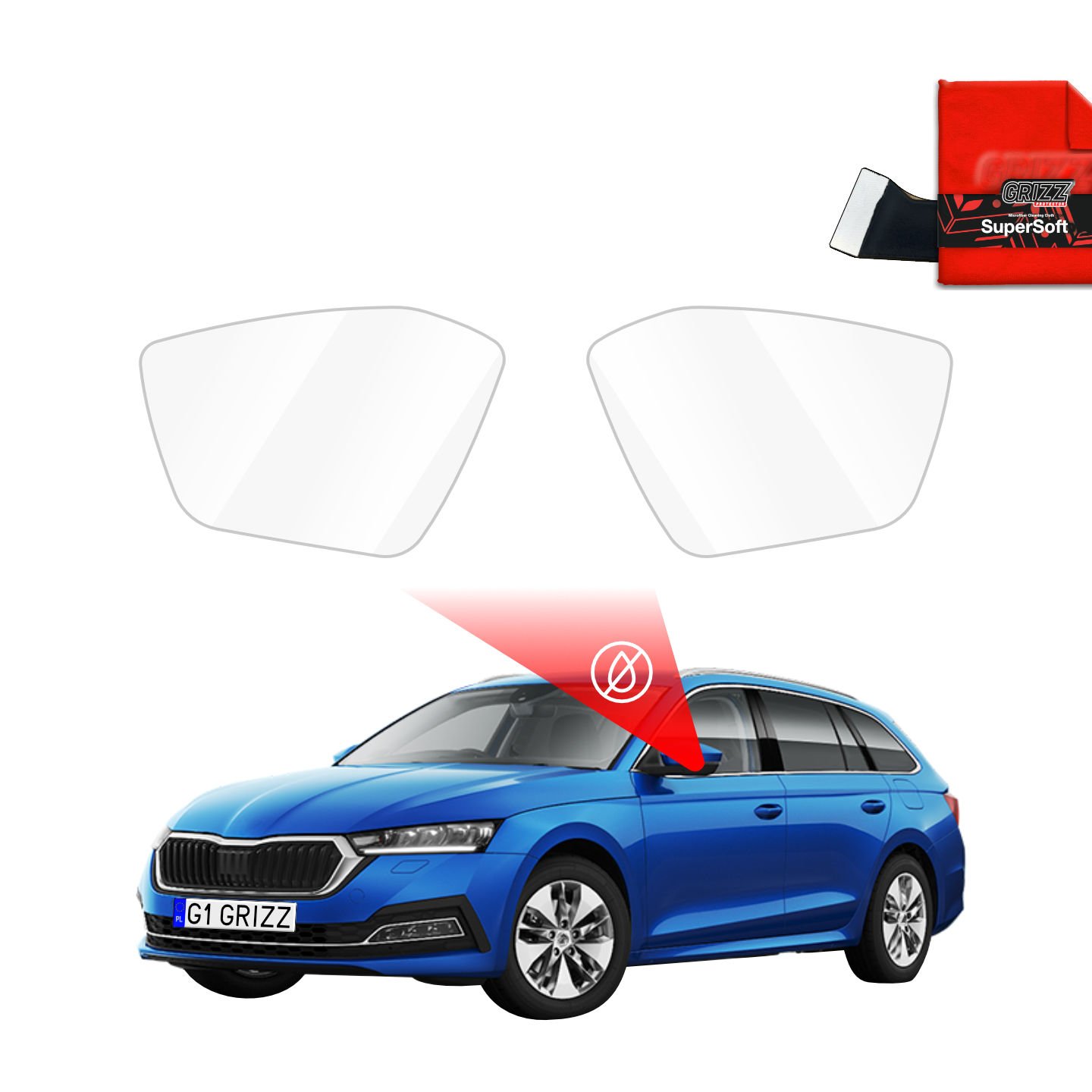Rainproof film for mirrors for Skoda Octavia 4 (2020-2025)