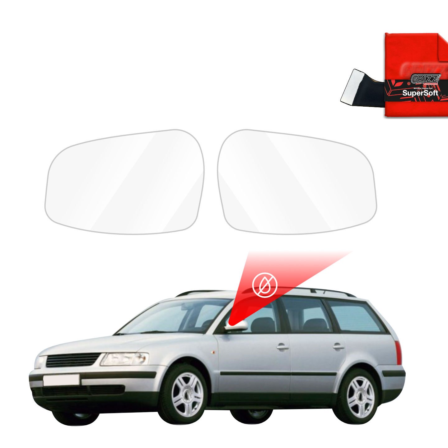 Rainproof film for mirrors for Volkswagen Passat B5 Variant (1996-2000)