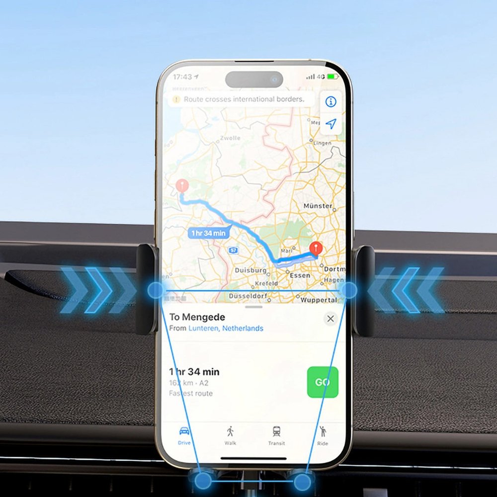 Wozinsky WUMID automobilinis telefono laikiklis su 15 W belaidžiu įkrovikliu – juodas - Image 11