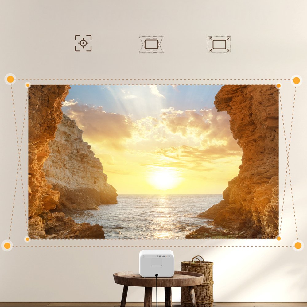 Yaber L2s LCD FullHD 1080p multimedijos projektorius su JBL garsiakalbiais – baltas - Image 9