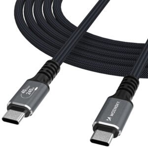 Wozinsky WPS-UY42S USB-C Thunderbolt 4 Cable 240W 2m 4K - Black