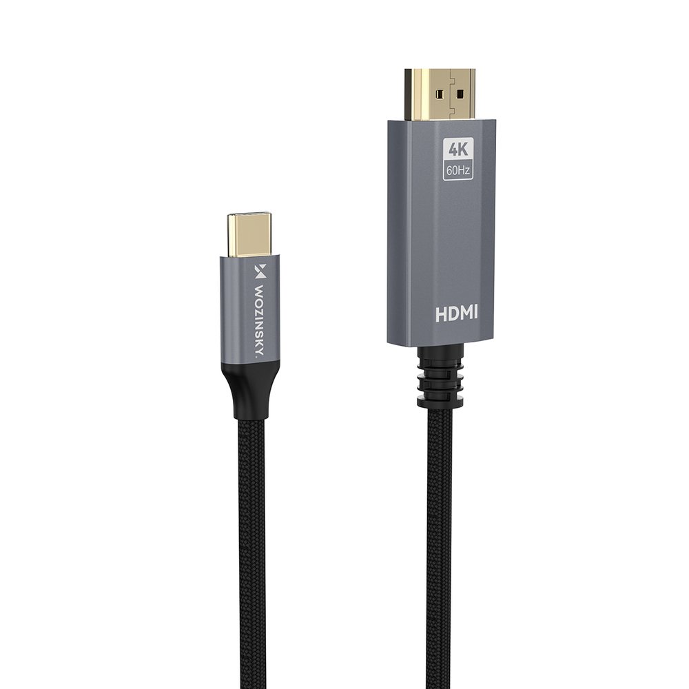 Wozinsky WCCH-01 USB-C – HDMI 4K 60Hz kabelis 1,8 m – juodas - Image 4