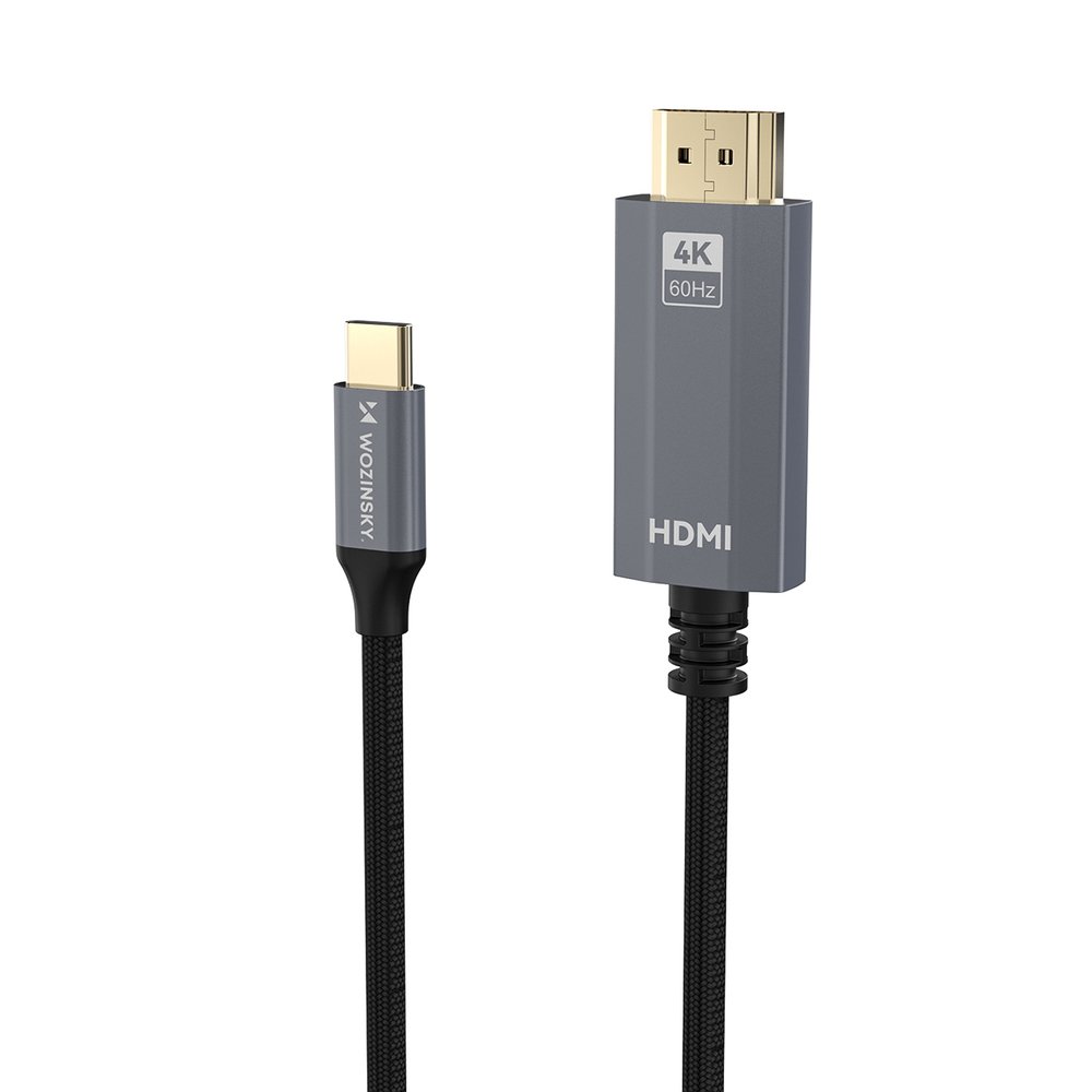 Wozinsky WCCH-01 USB-C – HDMI 4K 60Hz kabelis 1,8 m – juodas - Image 5