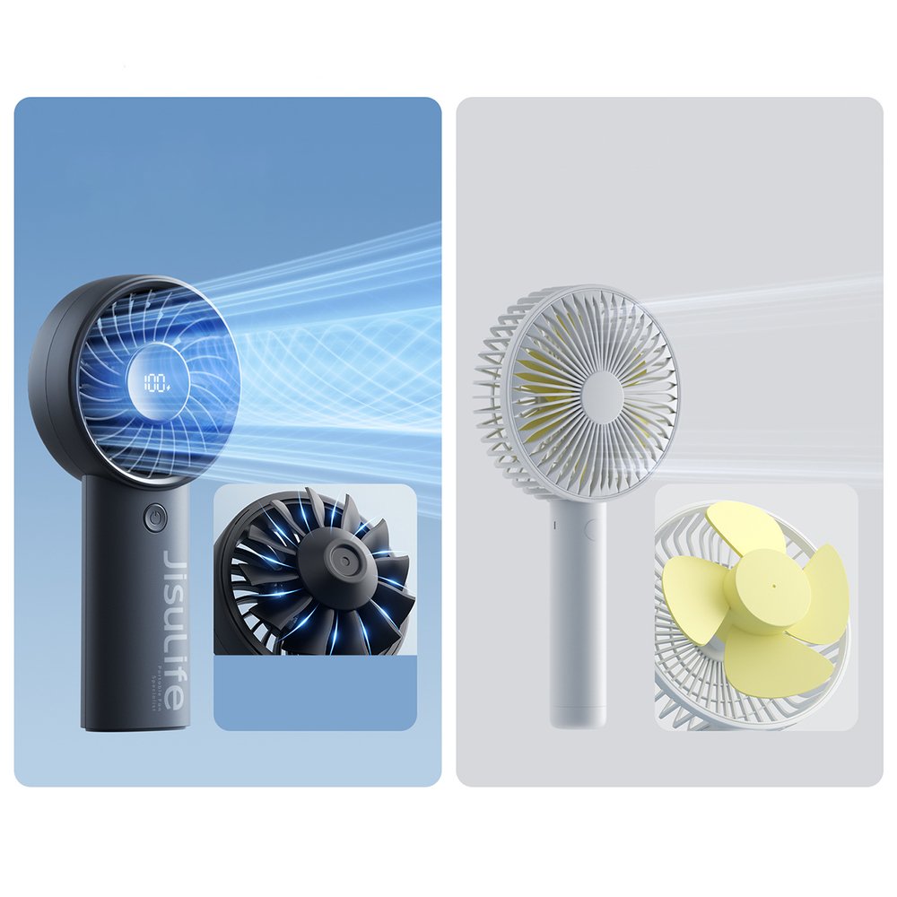 Jisulife Life4 3600 mAh nešiojamas USB ventiliatorius – juodas - Image 11