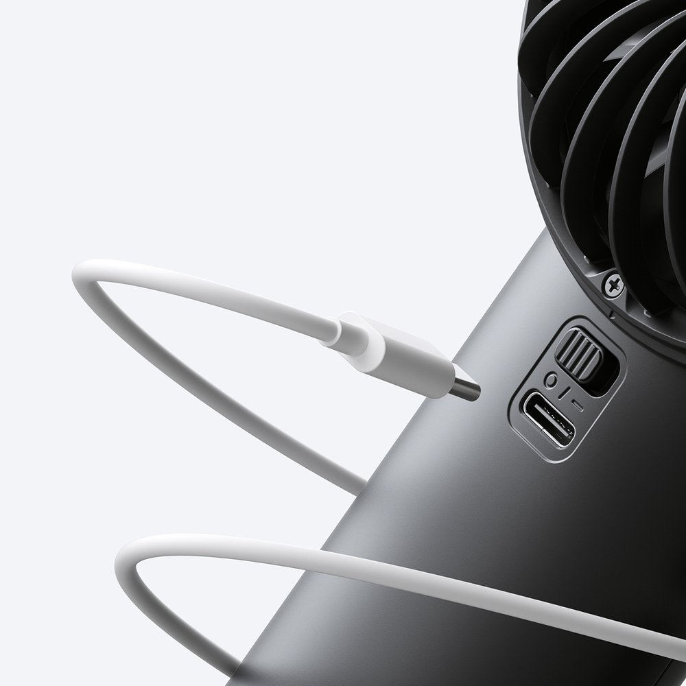 Jisulife Life4 3600 mAh nešiojamas USB ventiliatorius – juodas - Image 9