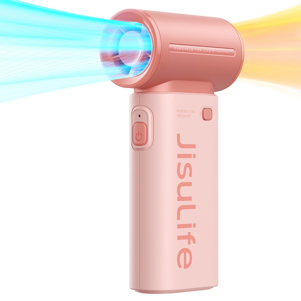 Jisulife Life9 5000 mAh nešiojamas mini pūtiklis, USB ventiliatorius – rožinis - Image 2
